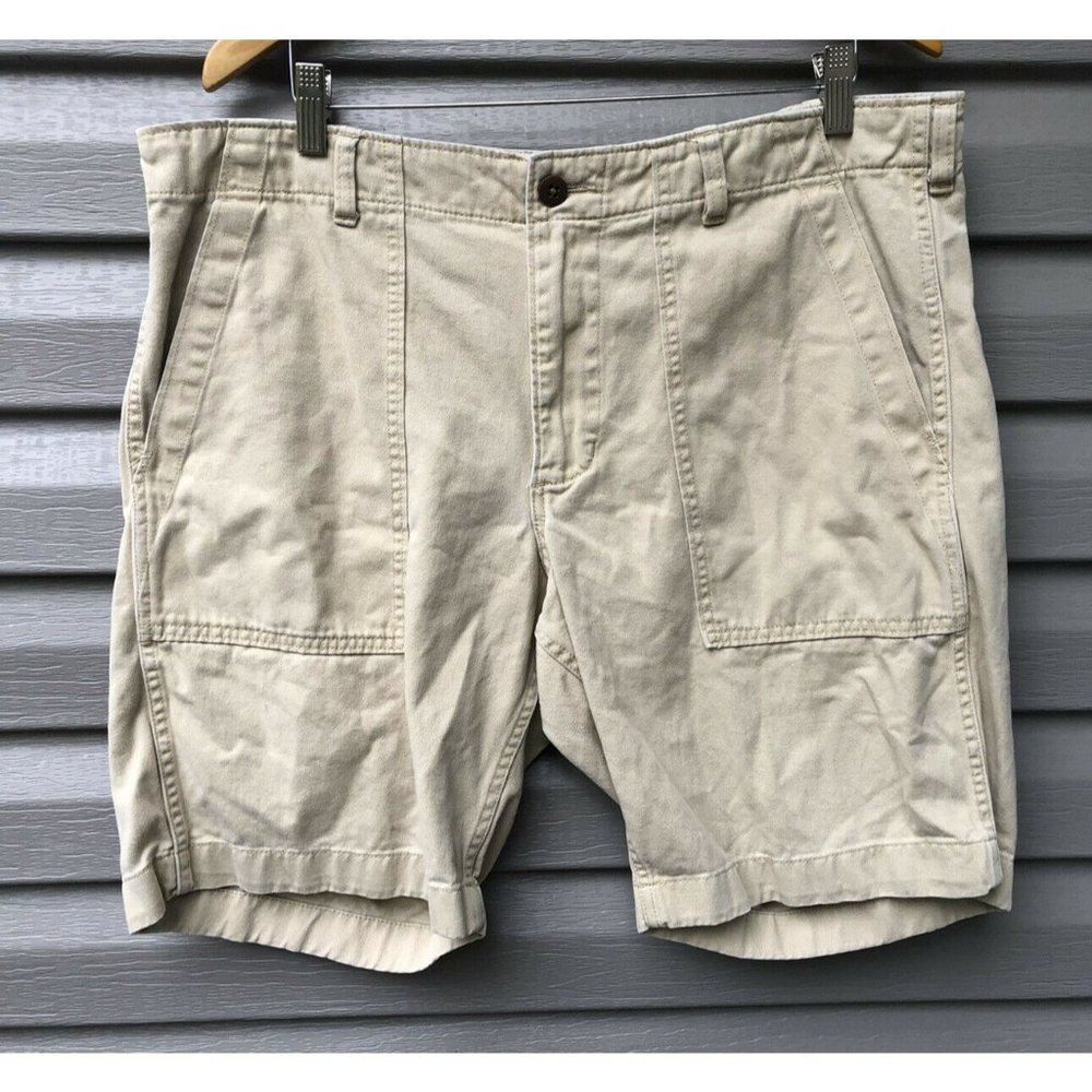 Denim & Supply Ralph Lauren Camp Flat Chino Shorts Mens Military Hiking 36 Khaki